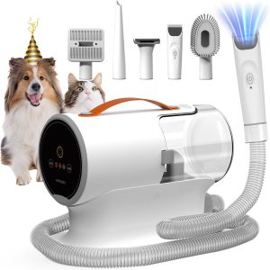 AIRROBO Dog Hair Vacuum & Dog Grooming Kit